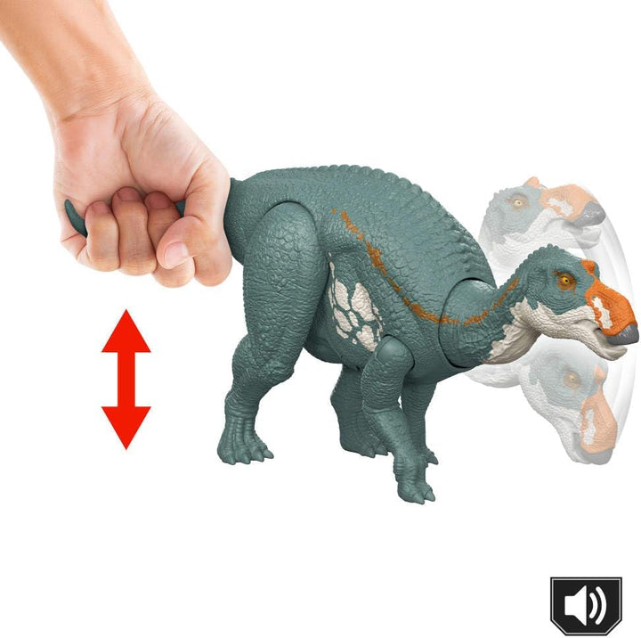 Mattel Jurassic World Rebirth Wild Roar Maiasaura - Juguete de dino...