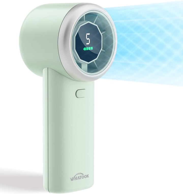 WHATOOK Ventilador turbo portátil de mano, mini ventilador personal...