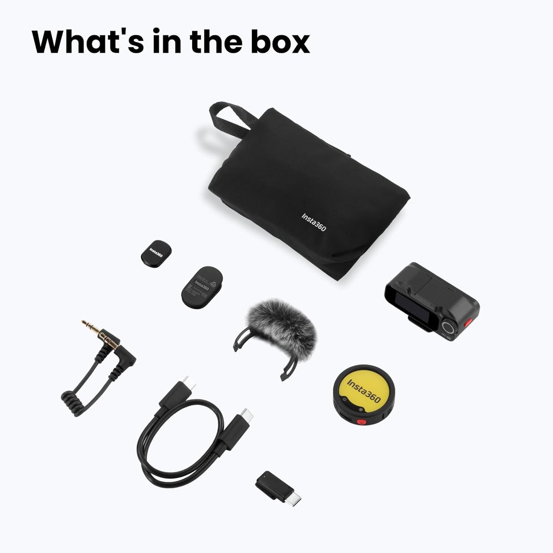 Insta360 Mic Pro (1 TX + 1 RX), mini micrófono Lavalier inalámbrico...