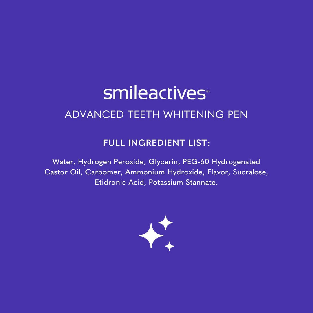 Smileactives - Bolígrafo blanqueador de dientes, gel quitamanchas,...