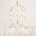 Bebé móvil 100% fieltro bola cama campana móvil cuna joyería creativo colgante juguete madera viento carillón decoración vivero