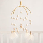 Bebé móvil 100% fieltro bola cama campana móvil cuna joyería creativo colgante juguete madera viento carillón decoración vivero