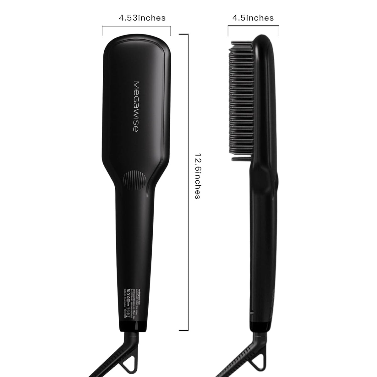 MEGAWISE Cepillo alisador de pelo iónico Pro Ceramic para salón en...
