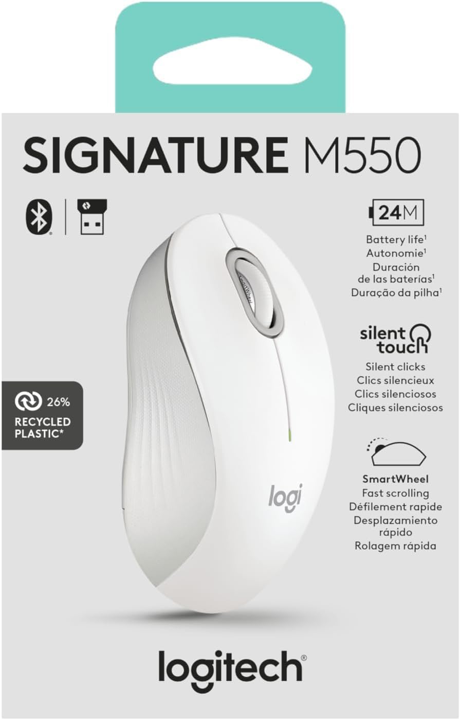 Logitech Signature M550 - Ratón inalámbrico para manos pequeñas a m...
