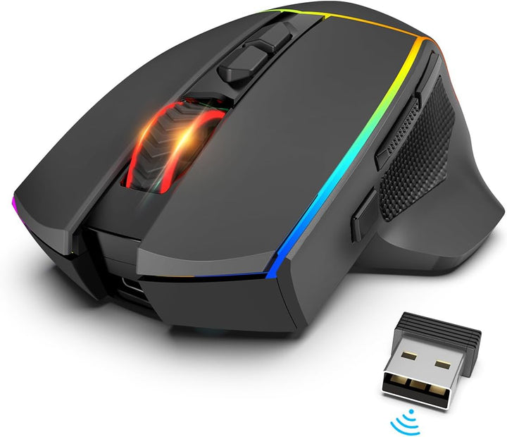 Redragon Ratón Inalámbrico para Juegos, Ratón Ergonómico para Juego...