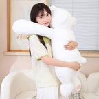 SNOWOLF Animales de peluche de oso con peso grandes, almohada decorativa de felpa de oso blanco de 31.5", peluche súper lindo kawaii de oso polar, juguetes de abrazo, regalos para niños, niñas y