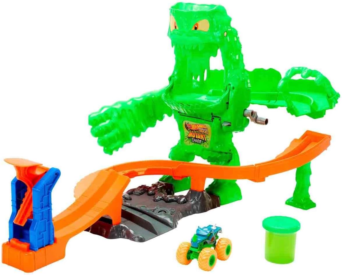 Hot Wheels Monster Trucks Mutant Monster Takedown Playset