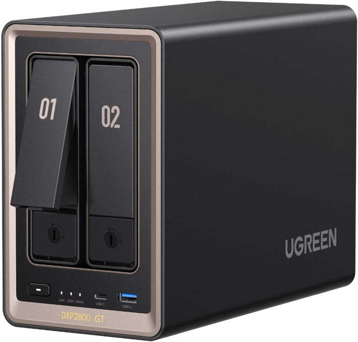 UGREEN NAS DXP2800 GT Almacenamiento de red de escritorio de 2 bahí...