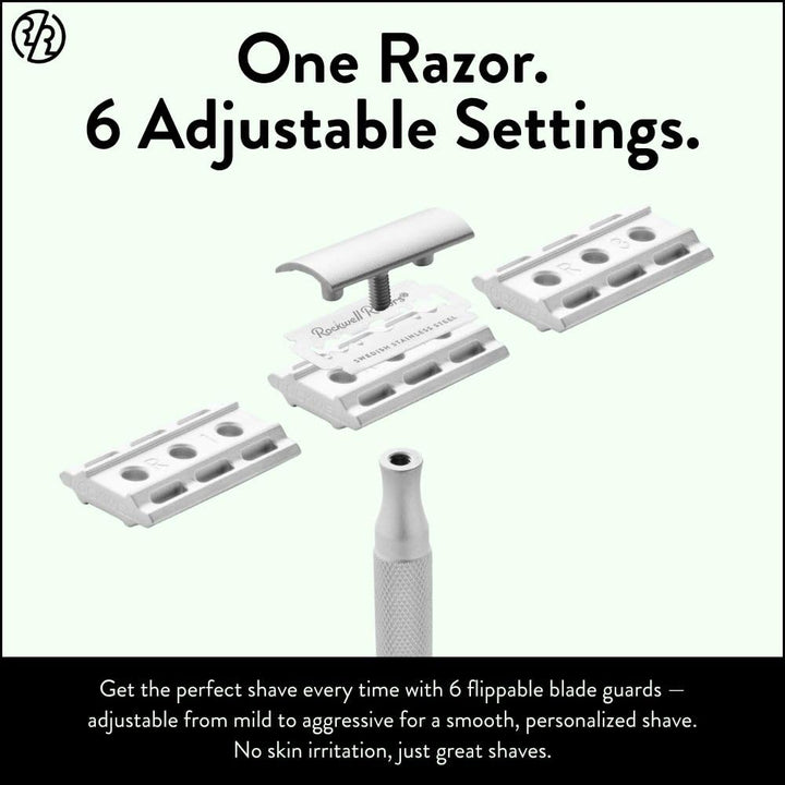 Maquinilla de afeitar de seguridad Rockwell Razors 6S de acero inox...