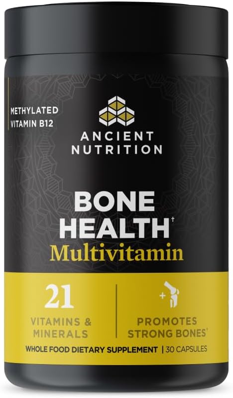 Ancient Nutrition Bone Health Multivitamínico, apoya la densidad ós...