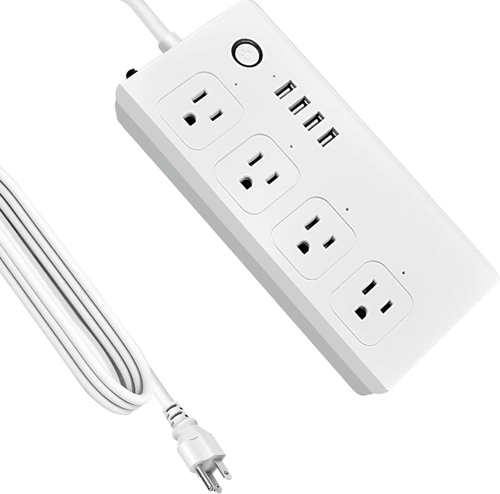 XENON ZigBee - Regletas de corriente, voz/aplicación/temporizador, 4 tomas de corriente controladas individualmente, compatibles con Alexa Google Home, Need ZigBee Gateway Hub