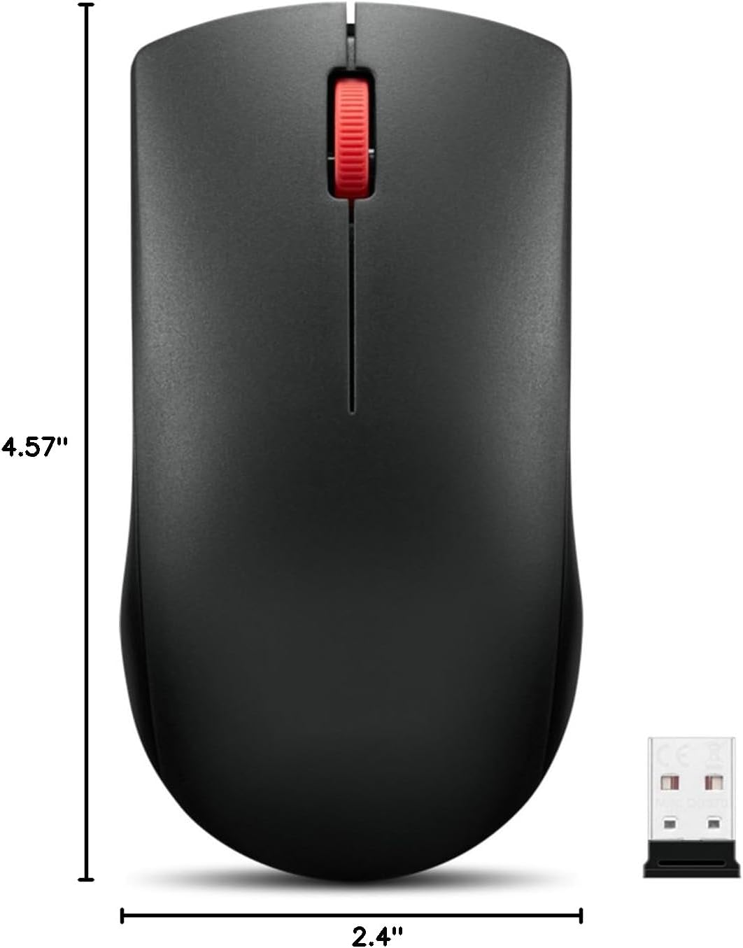 Lenovo Mouse inalámbrico (WL150) - Mouse ergonómico ambidiestro Nan...