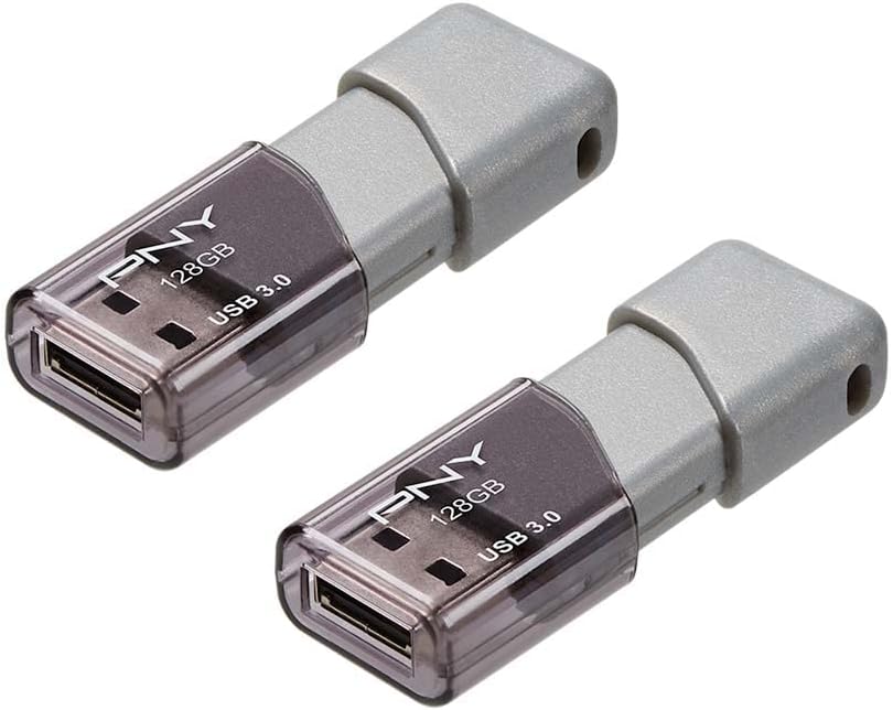 PNY Unidad flash USB 3.0 Turbo Attaché 3 de 128 GB, color plateado...
