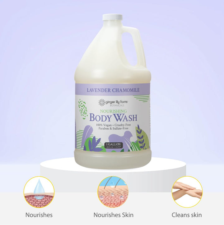 Ginger Lily Farms Botanicals Gel de baño y ducha nutritivo, 100% ve...