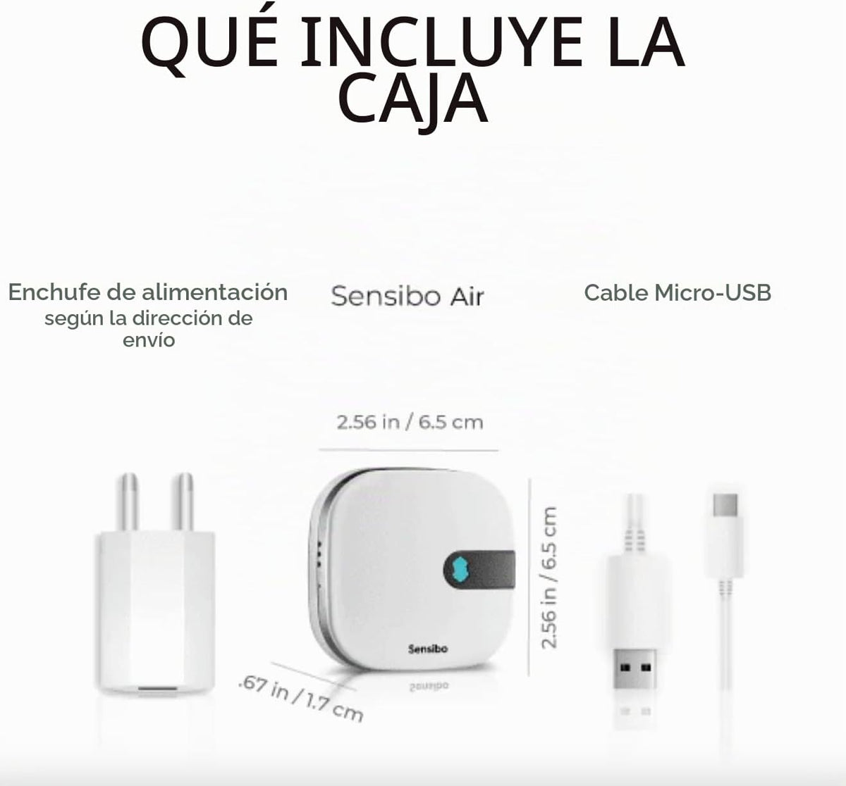 Sensibo Air - Controlador de aire acondicionado inteligente. Certificado Apple HomeKit. Instalación en 60 segundos. Mantiene características de confort y ahorro de energía. Compatible con Google