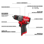 Milwaukee Electric - M12 Fuel. Taladro percutor/desarmador de 1/2