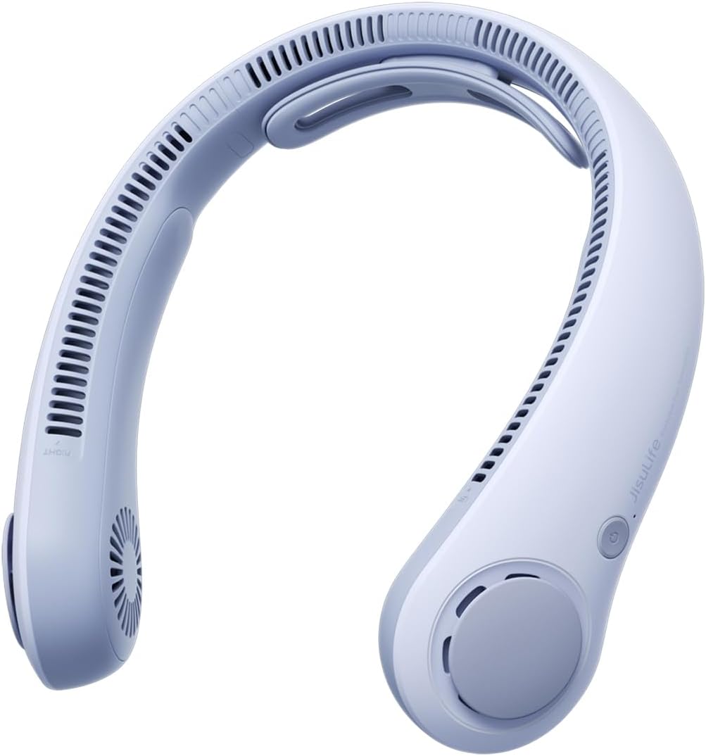 JISULIFE Ventilador de cuello portátil actualizado: collarín manos...