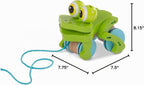Melissa & Doug First Play - Juguete de madera Rana traviesa para jalar