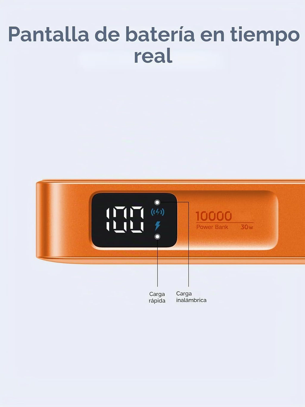 UGREEN MagFlow - Banco de energía de 10,000 mAh, carga inalámbrica...