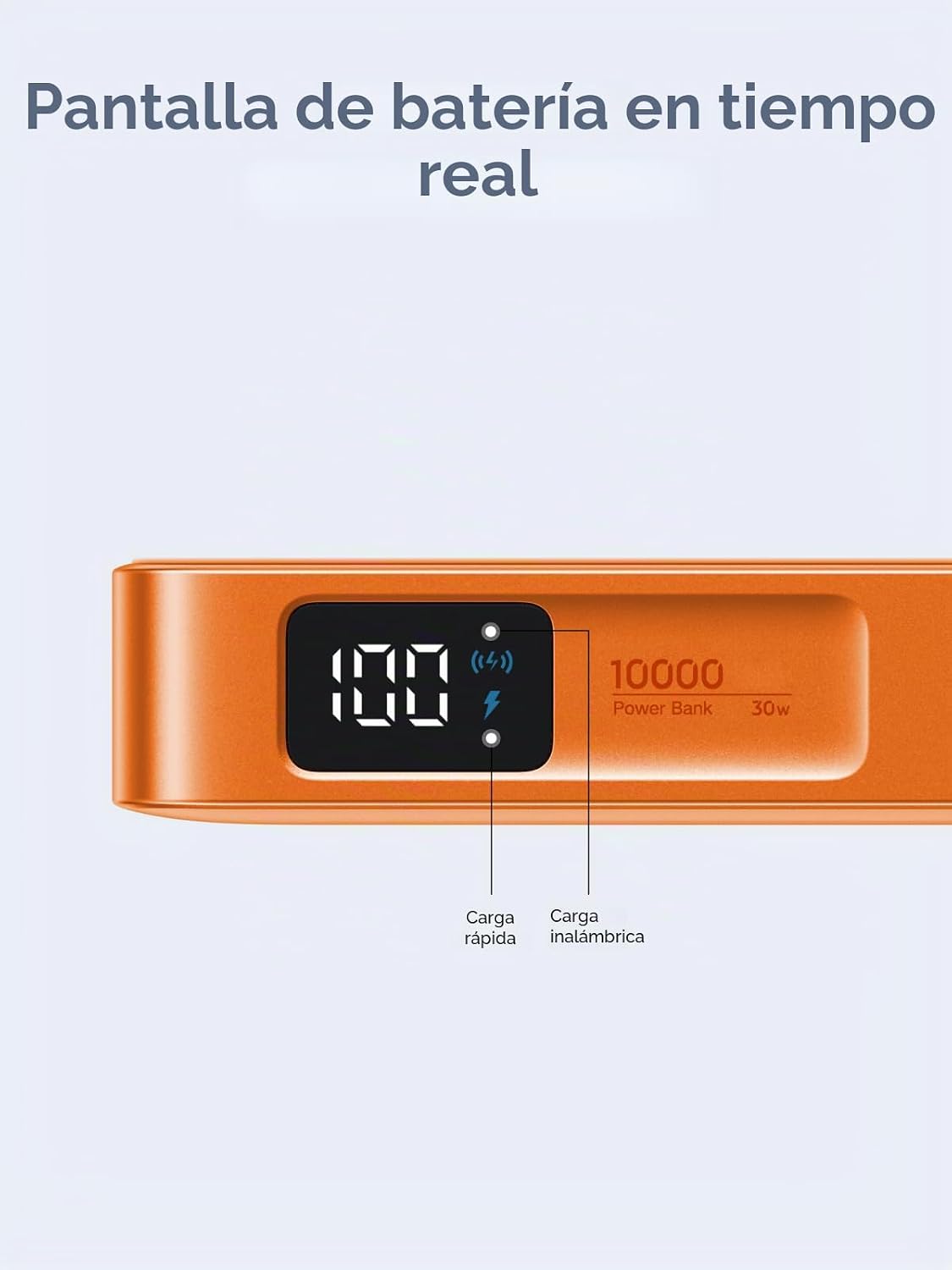 UGREEN MagFlow - Banco de energía de 10,000 mAh, carga inalámbrica...