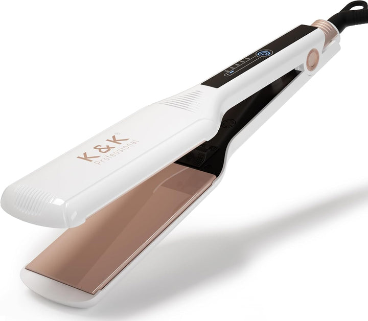 K&amp;K - Plancha plana para cabello lacio de 2.25 pulgadas, para t...