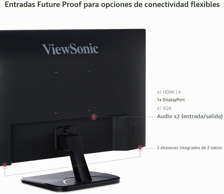 ViewSonic VA2256-MHD Monitor IPS de 22 pulgadas 1080p con FreeSync,...