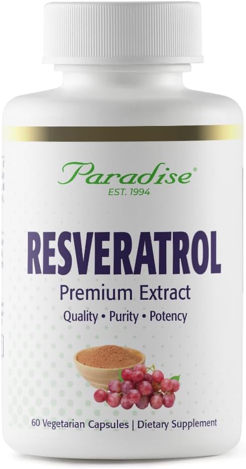 Paradise Herbs Resveratrol, antioxidante, vegano, sin OMG, sin glut...