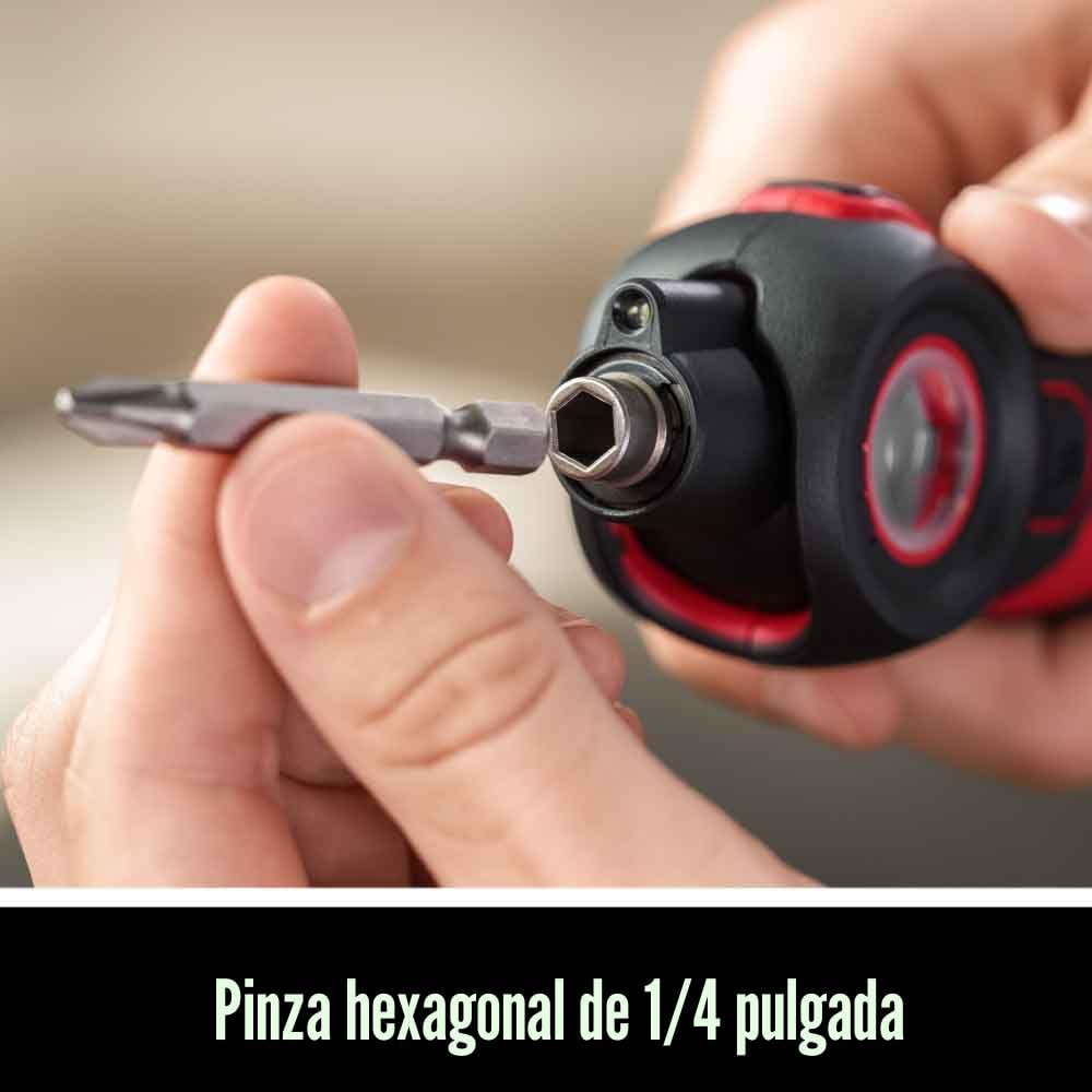 SKIL - Destornillador recargable Twist 2.0 de 4 V con cabeza giratoria, ajuste de torque, cable de carga USB-C y juego de 2 brocas - SD5619-01
