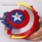 Escudo de tiro Captain Dart y 20 dardos, juguete de pistola Nerf para niños, niños pequeños, regalo de pistola de juguete para cesta de Pascua, edad de 3 a 12 años, cumpleaños, fiesta