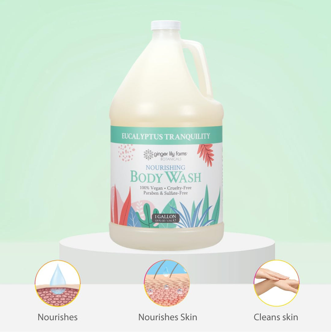 Ginger Lily Farms Botanicals - Jabón corporal nutritivo, Eucalyptus...