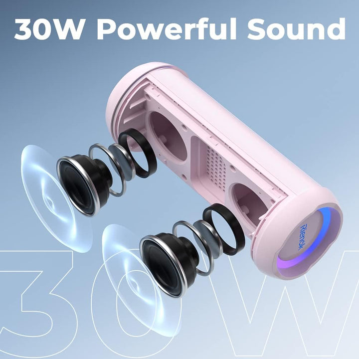 RIENOK - Bocina Bluetooth 5.3 portátil de 30W, emparejamiento dual,...