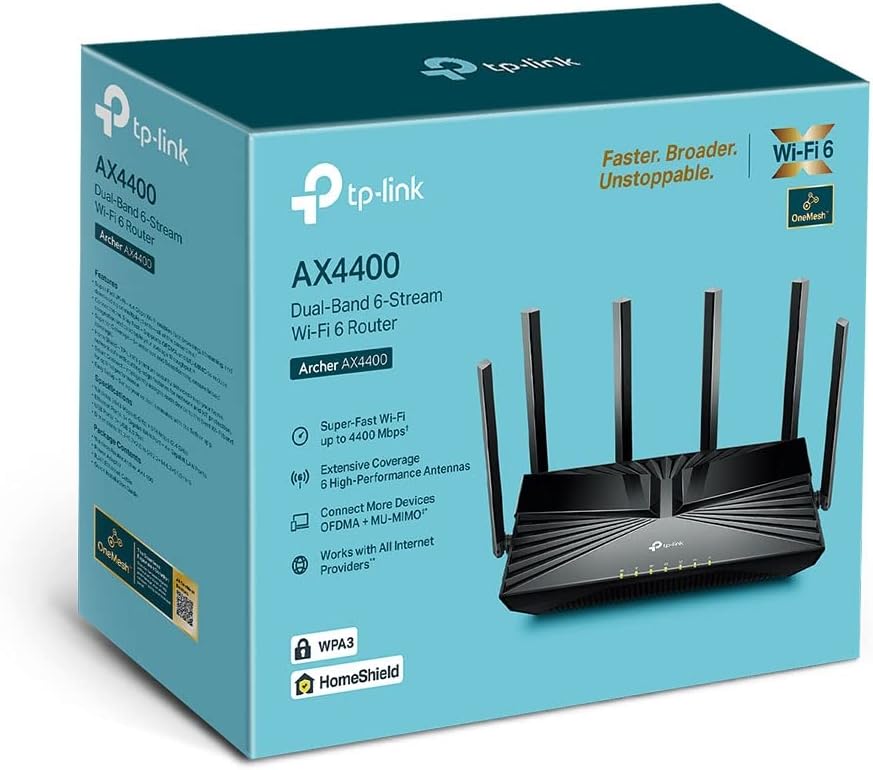 TP-Link Router AX4400 Mesh Dual Band 6-Stream (Renovado)