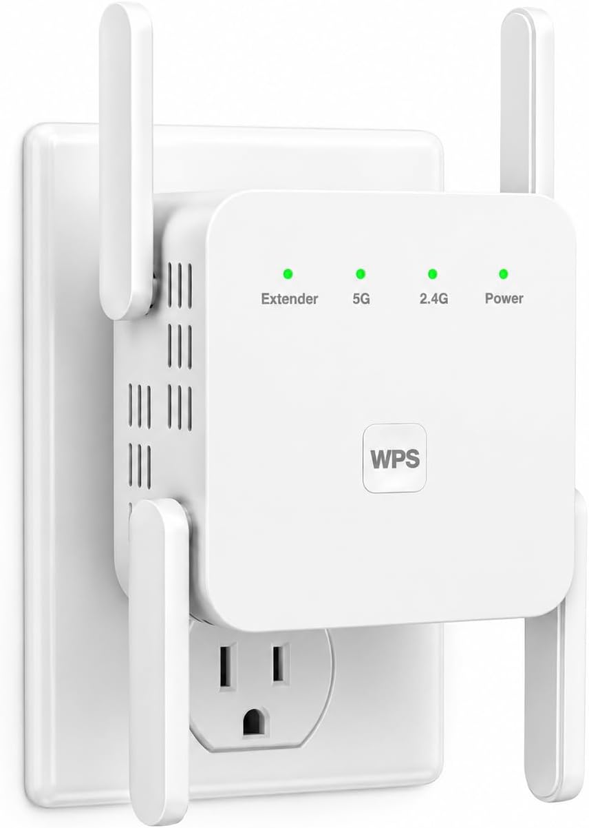 Amplificador de señal WiFi Extensor para el hogar 5G 1200Mbps Dual Band