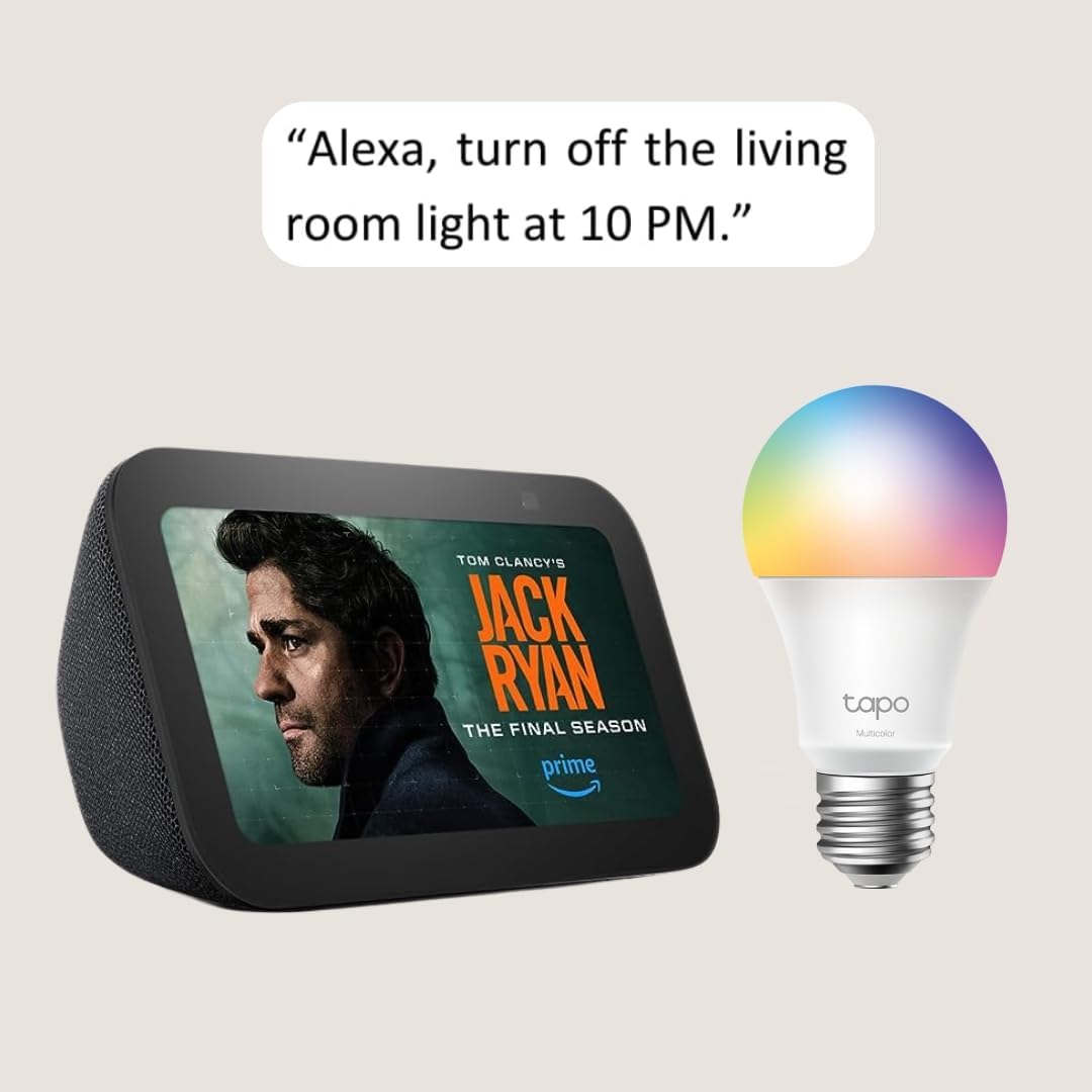 Echo Show 5 con bombilla TP-Link Tapo Smart Color