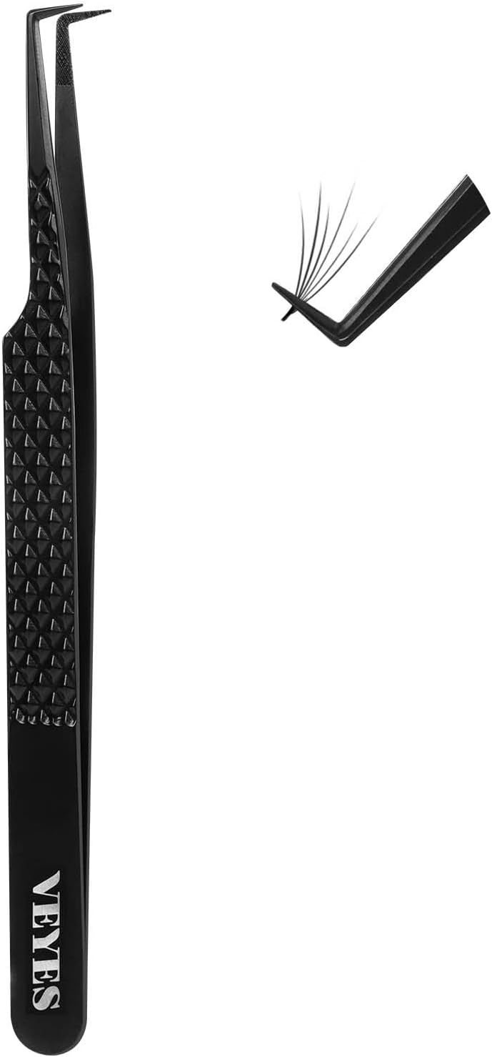 VEYES INC Pinzas de pestañas para extensiones de pestañas, pinzas d...