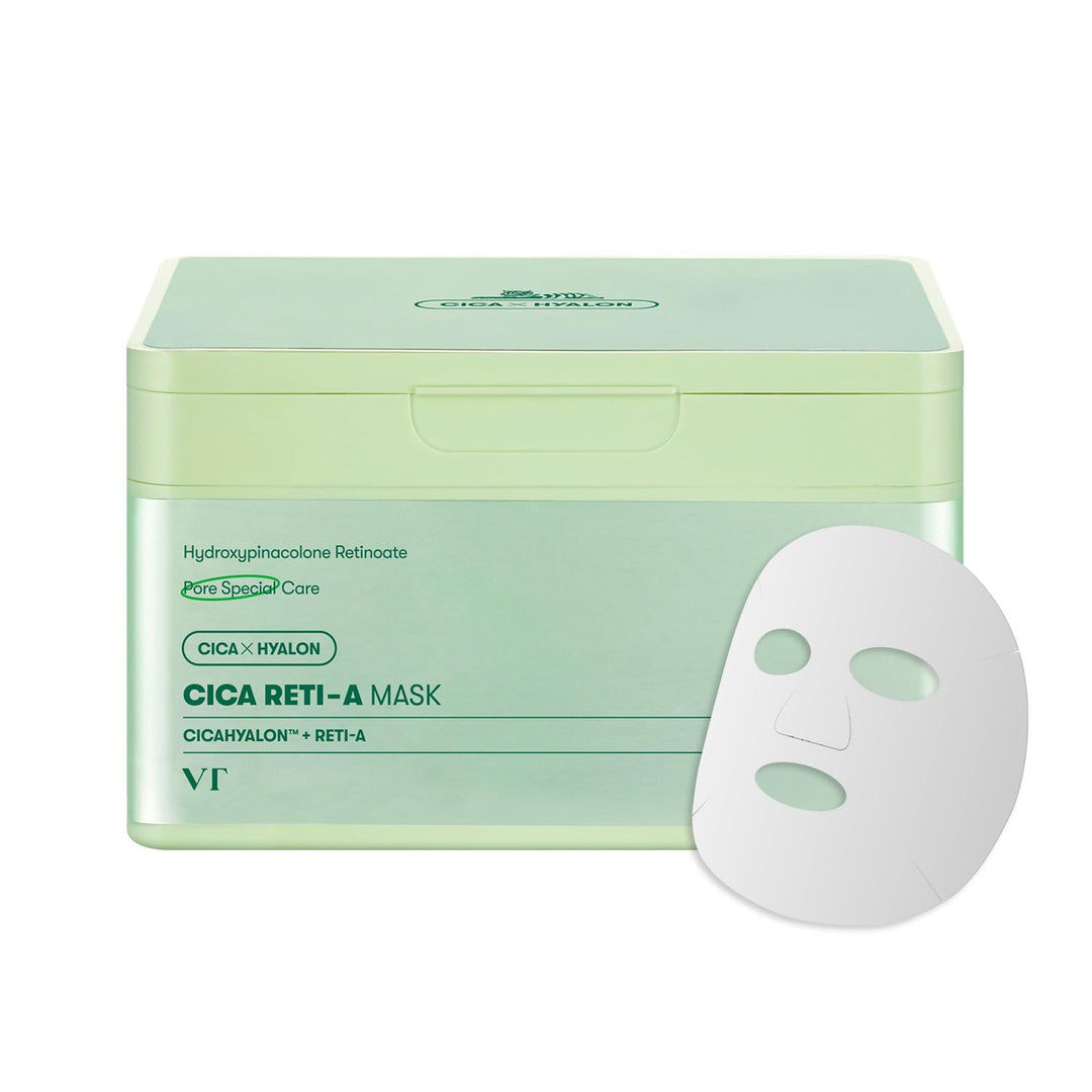 VT COSMETICS CICA Reti-A Máscara Diaria 30 Hojas, Complejo de Retin...