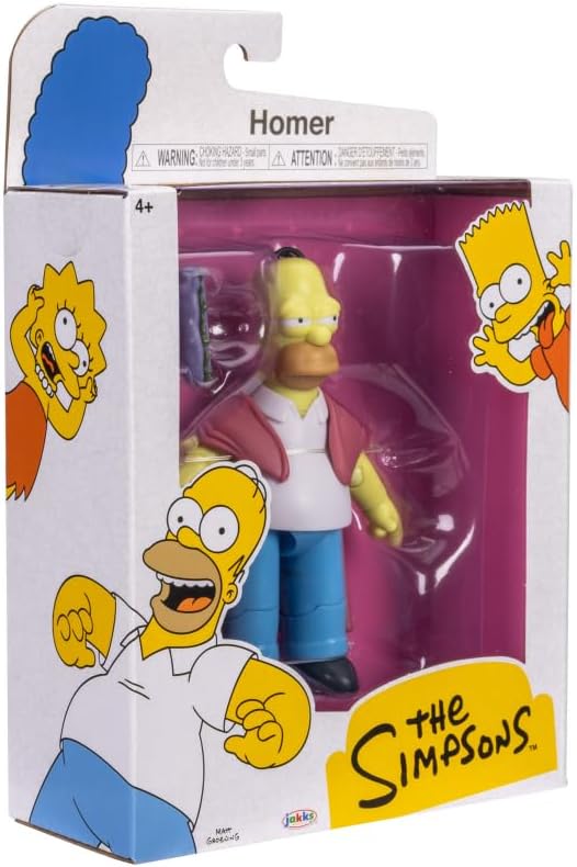 Figuras de acción de Los Simpsons de 5 pulgadas de Homer enfermo con Hoagie