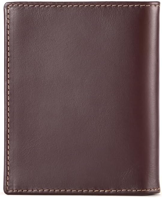 LEBULLBRO Billetera de cuero para hombre plegable con bloqueo RFID,...
