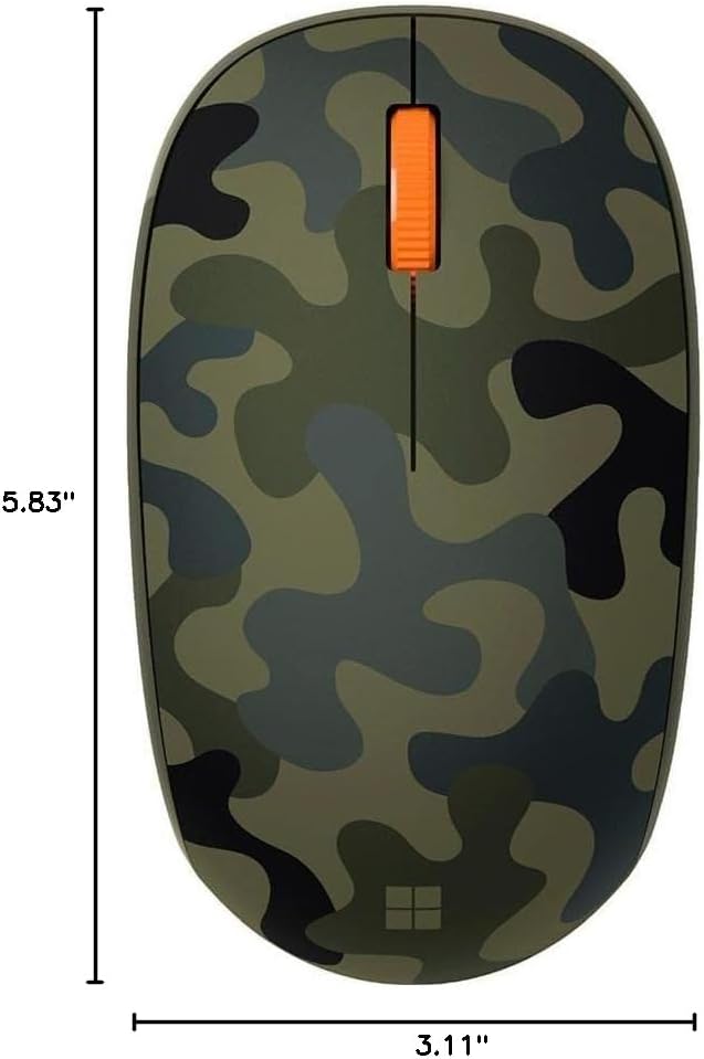 Ratón Bluetooth Microsoft - Camuflaje Forestal. Diseño Compacto y C...