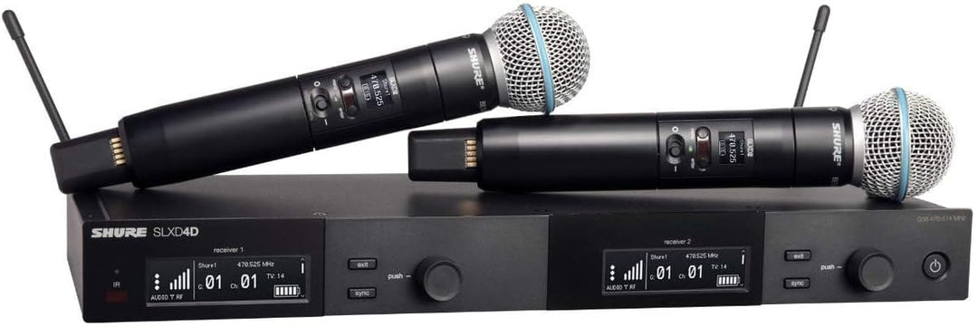 Sistema de micrófono inalámbrico digital de doble canal Shure SLXD2...