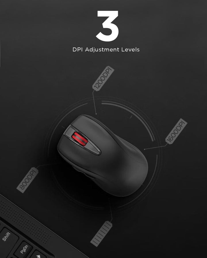 Lenovo Ratón recargable USB-C silencioso (WL500) - Botones silencio...
