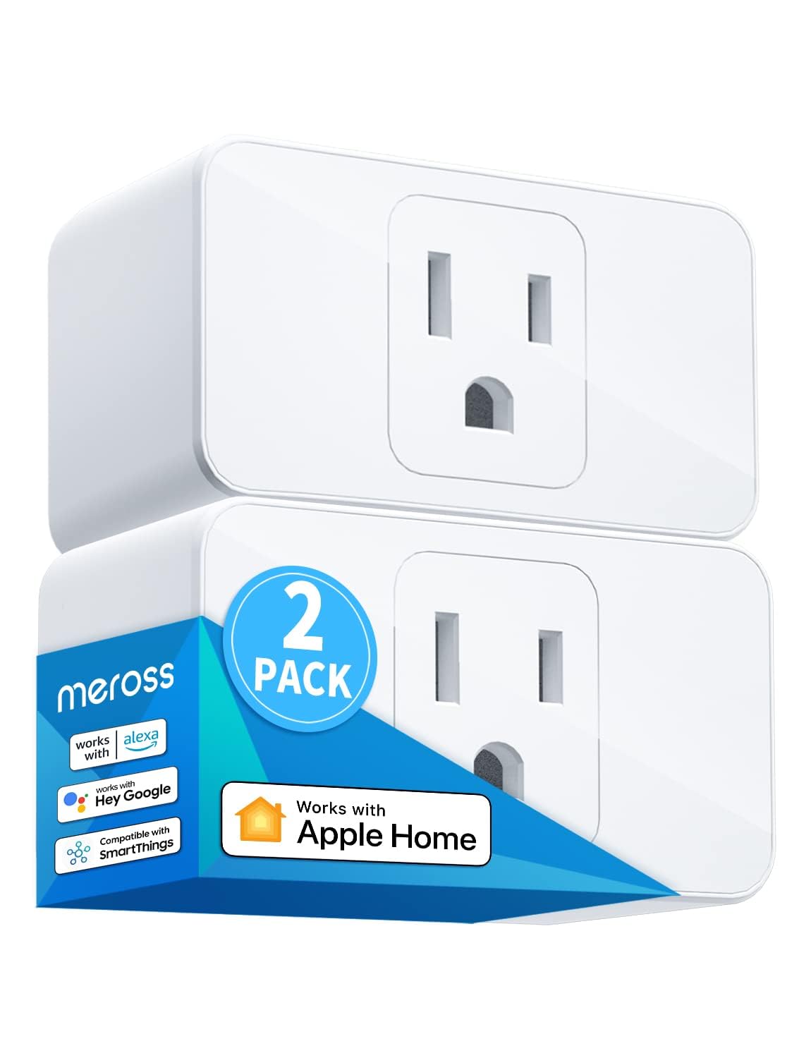 meross Enchufe inteligente 15A, funciona con Apple HomeKit, control de voz