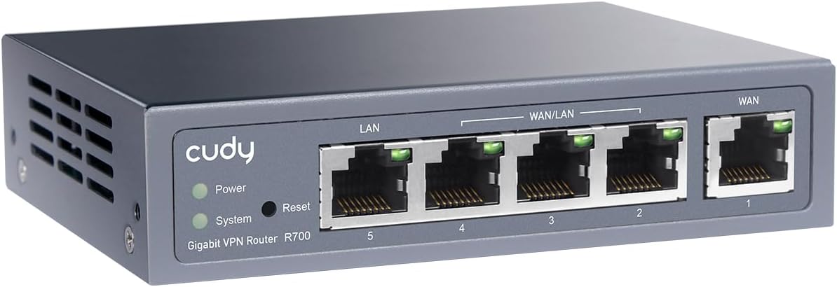 Cudy Nuevo enrutador VPN Gigabit Multi-WAN, hasta 4 puertos WAN Gig...