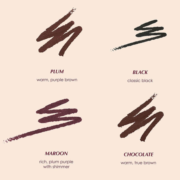 PERSONA Cosmetics - Kit de delineador de ojos + sacapuntas | 4 mini...