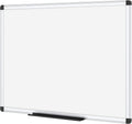 VIZ-PRO Pizarra magnética de borrado en seco, 24 x 18 pulgadas, marco de aluminio plateado