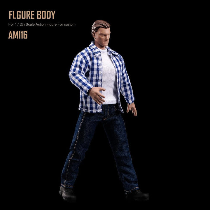RoofWorld Figura de acción masculina a escala 1:12 AM116 Cuerpo de...