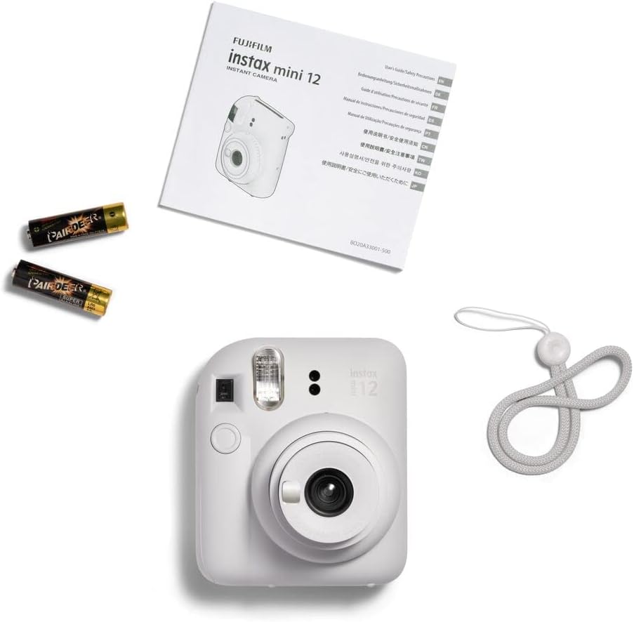 Fujifilm Cámara Instax Mini 12 de película instantánea, color blanc...