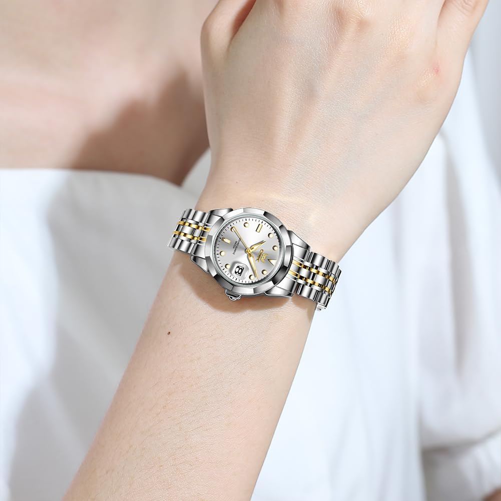 OPK Reloj de pulsera para mujer de acero inoxidable para mujer