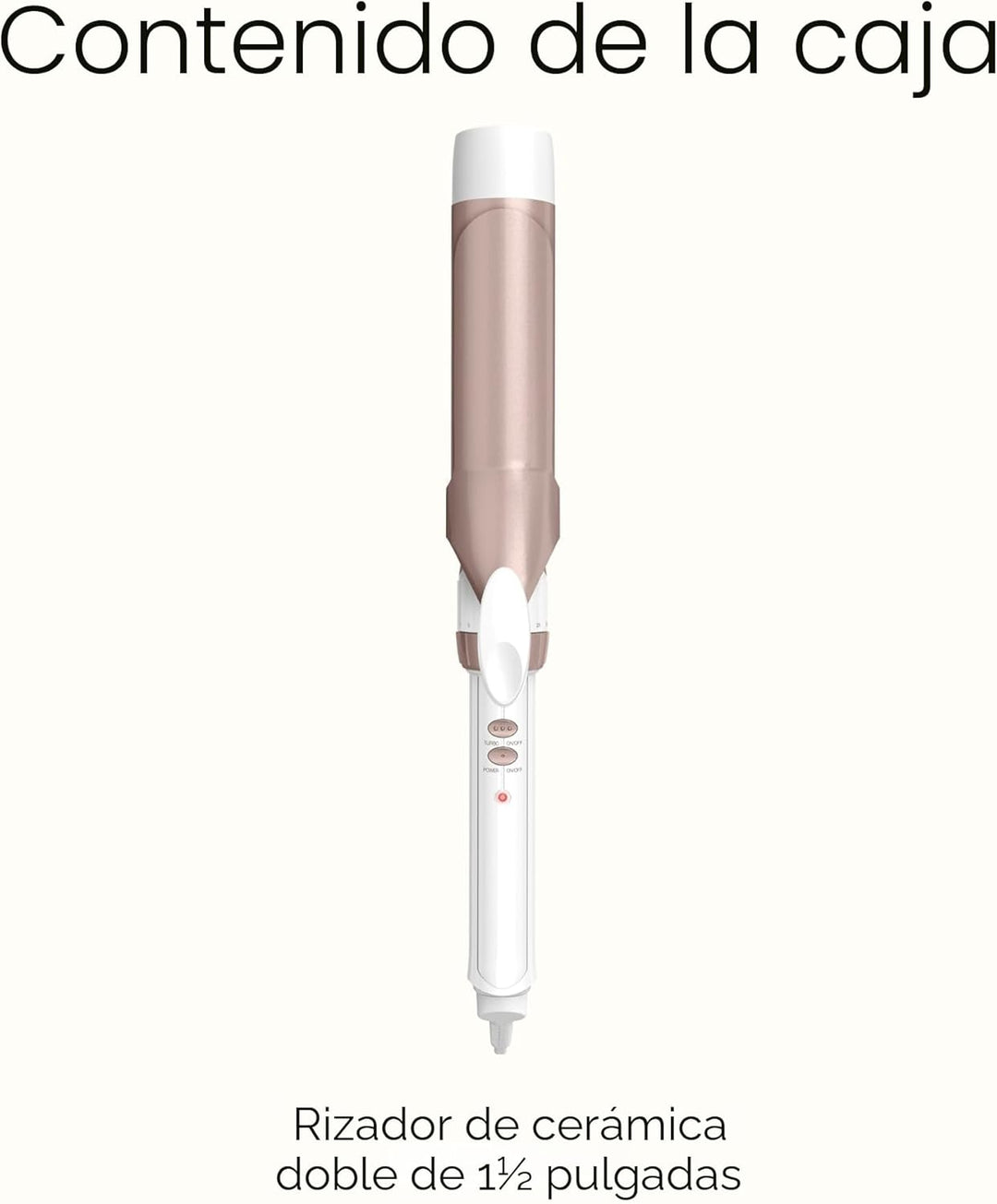 Conair Rizador de cerámica doble de 1 ½ pulgadas, barril de 1 ½ pul...