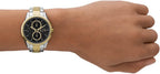 A|X Armani Exchange Reloj multifunción para hombre con correa de cuero o acero inoxidable